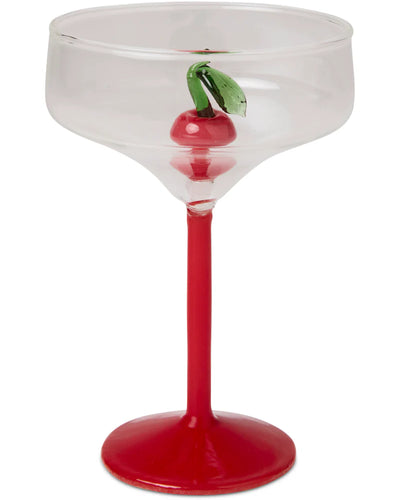 KIP & Co. Cherry On Top Margarita Glass 2P