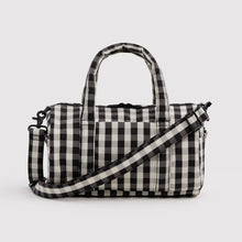 Load image into Gallery viewer, Baggu Nylon Duffle Bag - Black and Cream Gingham