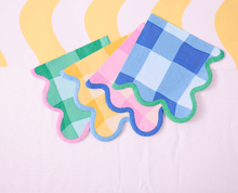 Load image into Gallery viewer, Colour Wave Gingham Cocktail Napkin (Pack 20)