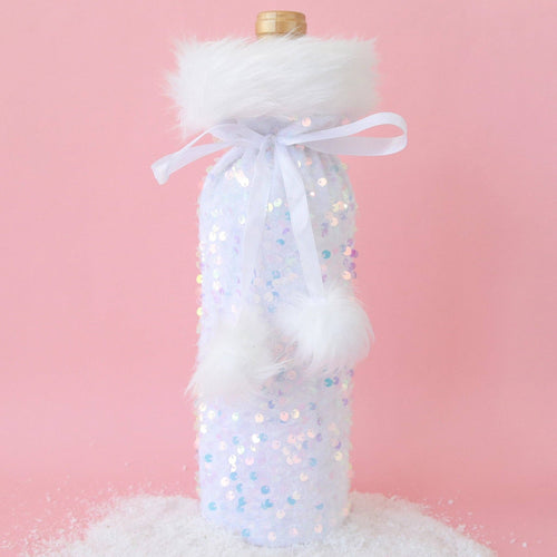 Holiday Sequin Wine Bag | Iridescent