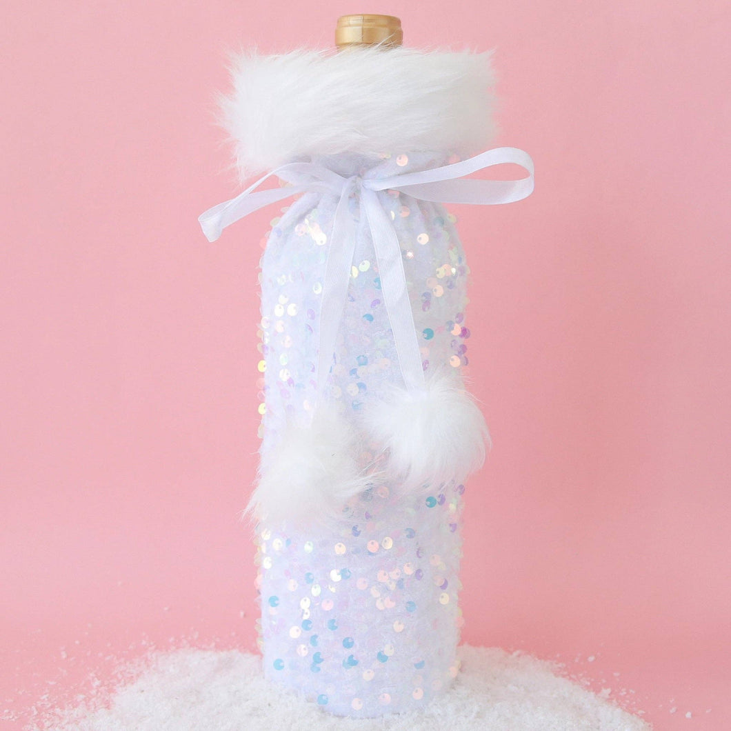 Holiday Sequin Wine Bag | Iridescent