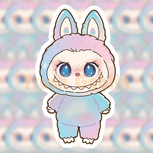 Pastel Rainbow Labubu Vinyl Sticker