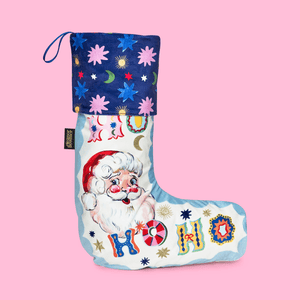Jolly Santa Velvet Stocking