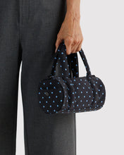 Load image into Gallery viewer, Baggu Small Nylon Duffle Bag Black and Sky Blue