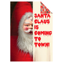 Load image into Gallery viewer, Creepy Santa Mixed Gift Wrapping Paper Set: Folded Flat Wrap