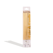 Load image into Gallery viewer, Tall Cake Candles Gold (12cm)