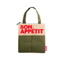 Load image into Gallery viewer, Green Bon Appétit Lunch Bag