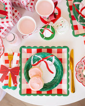 Load image into Gallery viewer, Plaid Napkin with Bow Paper Ring