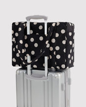 Load image into Gallery viewer, Baggu Small Cloud Carry On - Black and Cream Polka Dot