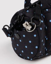 Load image into Gallery viewer, Baggu Small Nylon Duffle Bag Black and Sky Blue