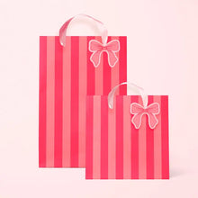 Load image into Gallery viewer, Bow &amp; Stripes Gift Bag Small