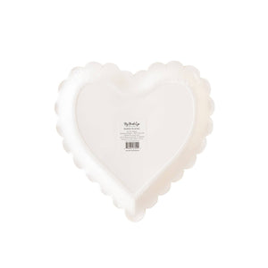 Checkered Heart Shaped Paper Plate (Pack 8)
