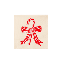 Load image into Gallery viewer, PEPPERMINT BOW COCKTAIL NAPKINS
