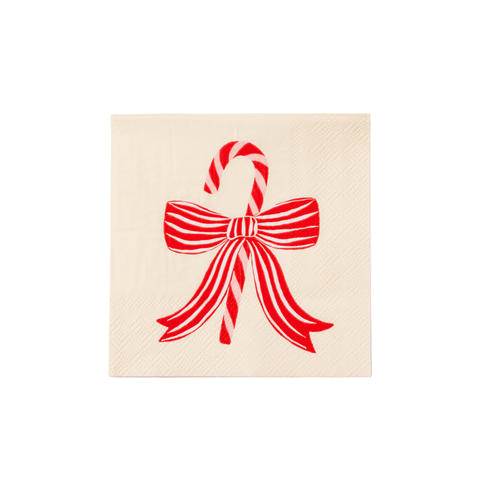 PEPPERMINT BOW COCKTAIL NAPKINS