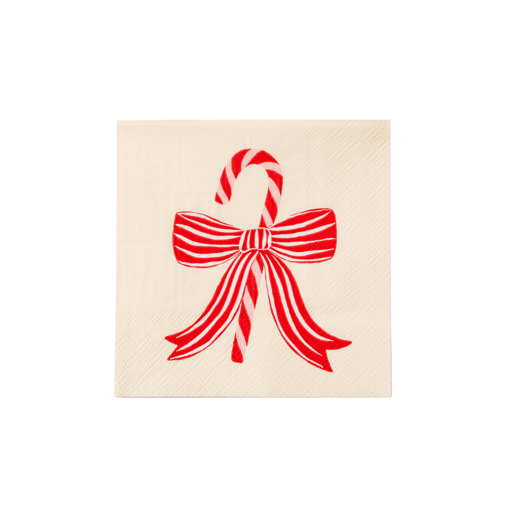 PEPPERMINT BOW COCKTAIL NAPKINS