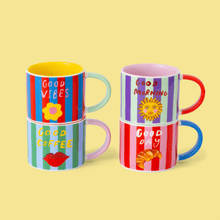Load image into Gallery viewer, Coffee Club Set of 4 Espresso Mugs