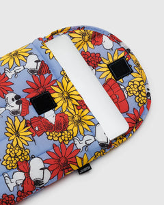 Baggu -Puffy Laptop Sleeve Floral Snoopy 13"/14"