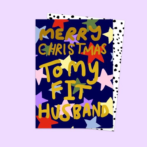 Fit Husband Merry Christmas Card