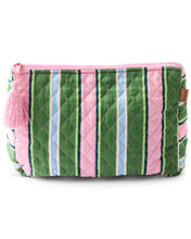 Load image into Gallery viewer, KIP &amp; Co. Cactus Stripe Quilted Cotton Toiletry Purse