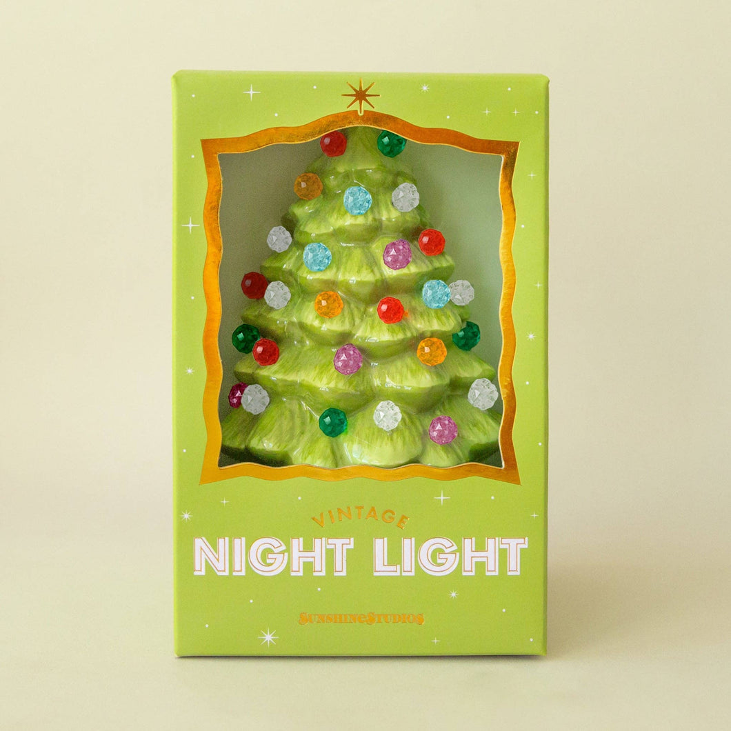 Vintage Tree Night Light Limited Edition Gumdrop Retro Green
