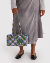 Load image into Gallery viewer, Baggu Nylon Bowler Bag Green Plaid