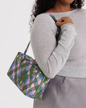 Load image into Gallery viewer, Baggu Nylon Bowler Bag Green Plaid
