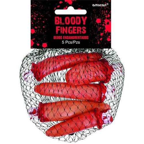 Bloodied Finger Decorations (Pack 5)