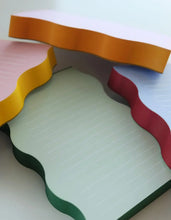 Load image into Gallery viewer, Wavy Shaped Notepad | Pink + Yellow Edge
