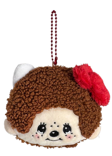Monchhichi X Sanrio Hello Kitty Face Plush Carabiner Coin Pouch -Limited Edition