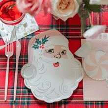 Load image into Gallery viewer, That&#39;s The Spirit St. Nick Small Plate, White &amp; Pink