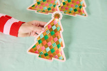 Load image into Gallery viewer, Holiday Cheer Tree Dessert Plate
