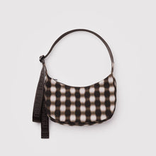 Load image into Gallery viewer, Baggu - Small Nylon Crescent Bag Gingham Brown