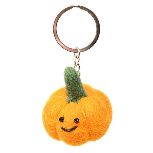 Felt Keychain - Pumpkin Felt Keyring