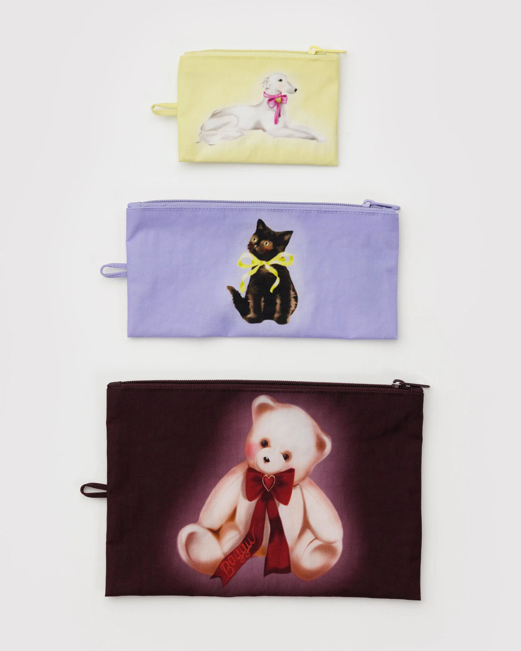 Baggu - Flat Pouch Set - Fancy Animals