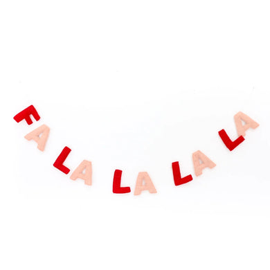 Felt Garland Red and Pink FA LA LA