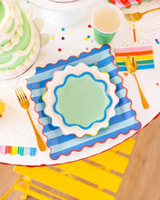 Load image into Gallery viewer, Bright Striped Plate Set
