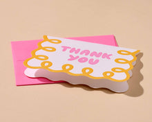Load image into Gallery viewer, Coquette Letterpress Scallop Thank You Card Set (10)