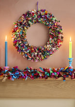 Load image into Gallery viewer, Recycled Sari Wreath Multicolour Large