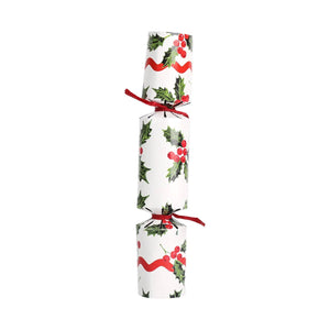 Holly Luxury White Mini Christmas Crackers | 8 Pack |