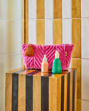 Load image into Gallery viewer, KIP &amp; Co. Pink Velvet Toiletry Bag
