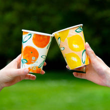 Load image into Gallery viewer, Citrus Fruit Lemon and Orange Cups (Pack 8)
