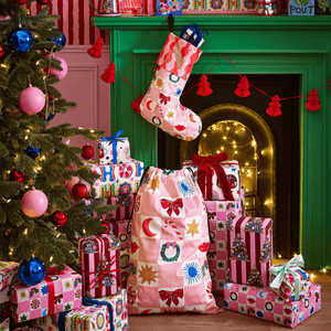 Kissmas Checkerboard Velvet Santa Sack