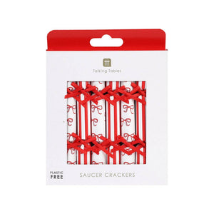 Christmas Bow Saucer Crackers | POS | 8 Pack | Holiday |