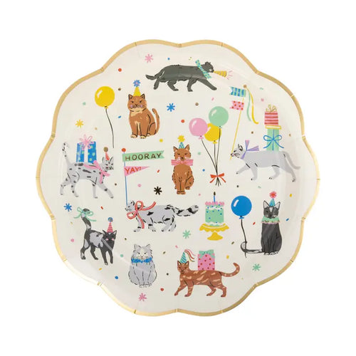 Cat Party Plate (Pack 8)