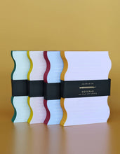 Load image into Gallery viewer, Wavy Shaped Notepad | Pink + Yellow Edge