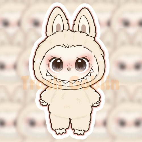 Cream Labubu Vinyl Sticker