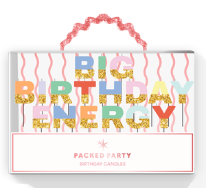 Big Birthday Energy Glitter Birthday Candles Set