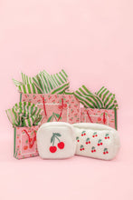 Load image into Gallery viewer, Cherry on Top Gift Bag + Stripes - Ric Rac Handle - Gift Tag: Medium