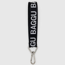 Load image into Gallery viewer, Baggu Logo Keychain Black + White Happy