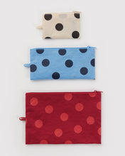Load image into Gallery viewer, Baggu Flat Pouch Set Polka Dot Mix